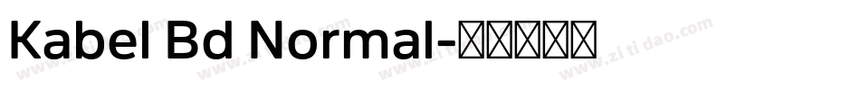 Kabel Bd Normal字体转换